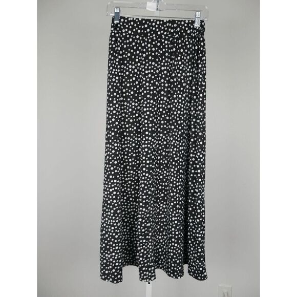 NY Collection Petite Printed Belted Maxi Polka Dots Skirt PS - Picture 4 of 9